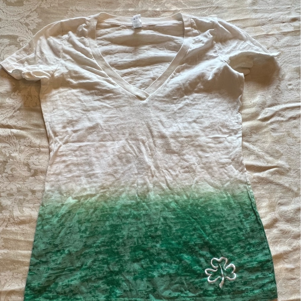 Next Level lightweight women’s short sleeve v-neck tee shamrock Irish
